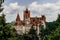 Mysterious beautiful Bran Castle. Vampire Residence of Dracula in the forests of Romania