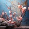 Mysterious beauty of Zhongxia blossom with matte background and rustic naturalism