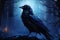 Mysterious black raven. Generate Ai
