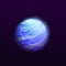 Mysterious blue space planet game UI cartoon icon