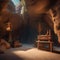 A mysterious cave with ancient paintings and artifacts, hinting at a lost civilization and untold stories3