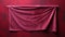 Mysterious Chiaroscuro: Darktable Processed Red Towel On Matte Maroon Background