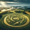 A mysterious crop circle where people worshiped it as made of god