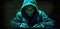 Mysterious Cyber Entity: A Hooded Man AI Generated