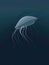 A mysterious deepsea creature glides gracefully towards the surface.. AI generation