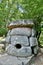 Mysterious dolmen in the valley of the river Zhane in the mountains of Gelendzhik. Dolmen in the mountains of Gelendzhik