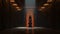 Mysterious Egyptian Hallway With Ominous Figure