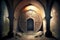 Mysterious entrance to ancient crypt tomb religion