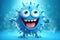 Mysterious Fantasy blue virus. Generate Ai