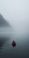 Mysterious Foggy Lake: Supernatural Minimalist Photography