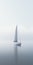 Mysterious Foggy Sailboat: Ambient Occlusion 8k Resolution Yacht Photography