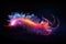 mysterious glowing deep sea worm in motion