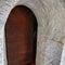 Mysterious historic medieval rounded castle door