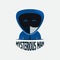 Mysterious Hooded Man Like Assassin Mascot Logo. Cute and funny mysterious man illustration