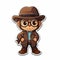Mysterious Jungle: Cartoon Character With Glasses And Hat