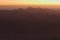 Mysterious landscape of Mount Sinai Mount Horeb, Gabal Musa, Moses Mount during sunrise. Sinai Peninsula of Egypt.