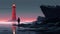 Mysterious Lighthouse In The Style Of Simon Stalenhag - Hd Image Photo