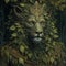 mysterious lion king the protector of jungle illustration forest lion fantasy art majestic lion creative portrait