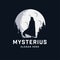 Mysterious Man with Robe Logo Design Template