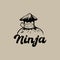 Mysterious ninja character logo design