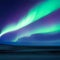 Mysterious northern polar lights phenomenon illustration