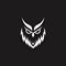 Mysterious Owl Face Logo: Halloween-inspired Monochromatic Design