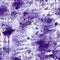Mysterious purple writing on shabby paper with luxurious fabrics (tiled)