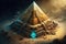 Mysterious Pyramid With Hidden Treasures. Generative AI