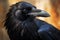 Mysterious Raven closeup. Generate Ai