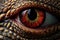 Mysterious Reptilian eye macro. Generate Ai