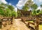 Mysterious ruins of ancient Preah Khan temple, Angkor, Cambodia