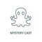 Mystery cast vector line icon, linear concept, outline sign, symbol