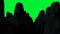 Mystery fear ghost animation . dynamic hoodie. Isolate. Realistic 4k green screen animation.