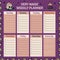 Mystery Magic Girl Weekly Task Planner. School Schedule on Week for Class, Plan and Section. Ready to print with