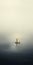 Mystery Minimalism: A Yellow Boat On A Foggy Lake