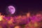 mystery mist with moon with lights bokeh effect design abstract background for any purposes