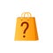 Mystery prize shopping bag icon.
