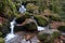 Mystic cascade waterfall in Gertelbach, Black Forest, Germany