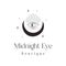 Mystic Eye Logo Design. Magical shine crescent