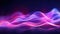 Mystic Fusion: Abstract Futuristic Background with Magenta Glowing Neon Waves and Bokeh Lights