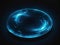 Mystic Midnight Emanation: Blue Glow Disc in the Night