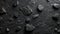 Mystic Midnight Slate: Enigmatic Granite Stone Texture. AI generate