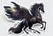 Mystic pegasus sticker. AI Generated