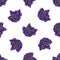 Mystic purple amethyst crystal vector seamless pattern. Hand drawn birth stone geology crystal background. Trendy magic mineral