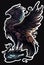 Mystic raven sticker. AI Generated