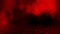 Mystic red fog on coastal. Paranormal smoke on black background. Stock illustration. Reflection on water