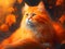Mystical Amber Paws: Captivating Fantasy Orange Cat Portraits