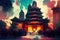 Mystical Beautiful Ancient Asian Temple