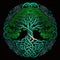 Mystical celtic tree of life in enchanting emerald hues, Generative AI