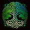 Mystical celtic tree of life in enchanting emerald hues, Generative AI